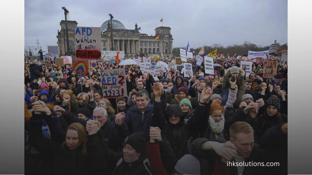 Protest Against the Far-Right in Germany Ahead of Thuringia Elections